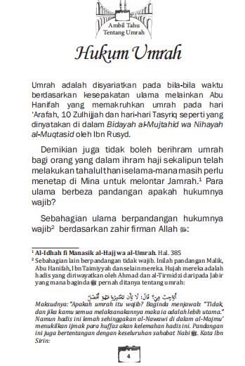 Ambil Tahu Tentang Umrah oleh Ustaz Abdul Kadir bin Sahak